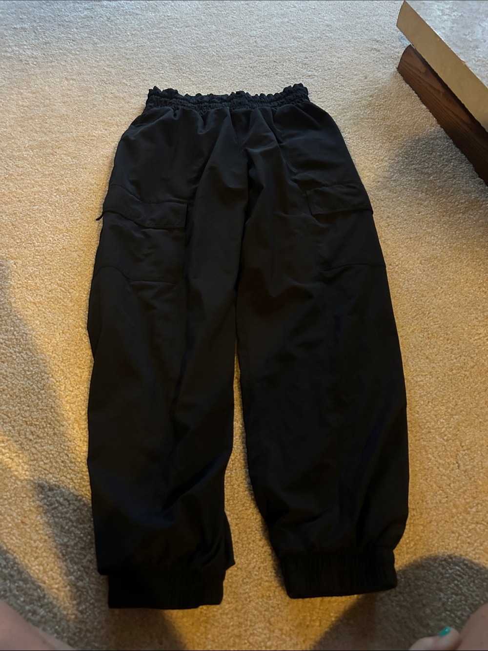 Athleta Kids Black Cargo Jogger Sweatpants
